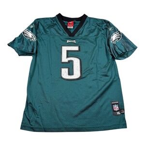 Philadelphia Eagles Jersey Youth XL 18-20 Green NFL Football McNabb 5 Reebok